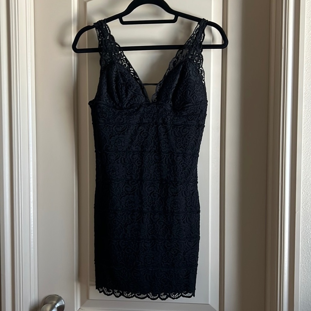 Black lace dress